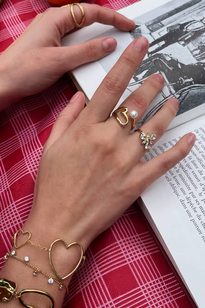 Bague en acier inoxydable 424AQ138 - Bijoux Bravo