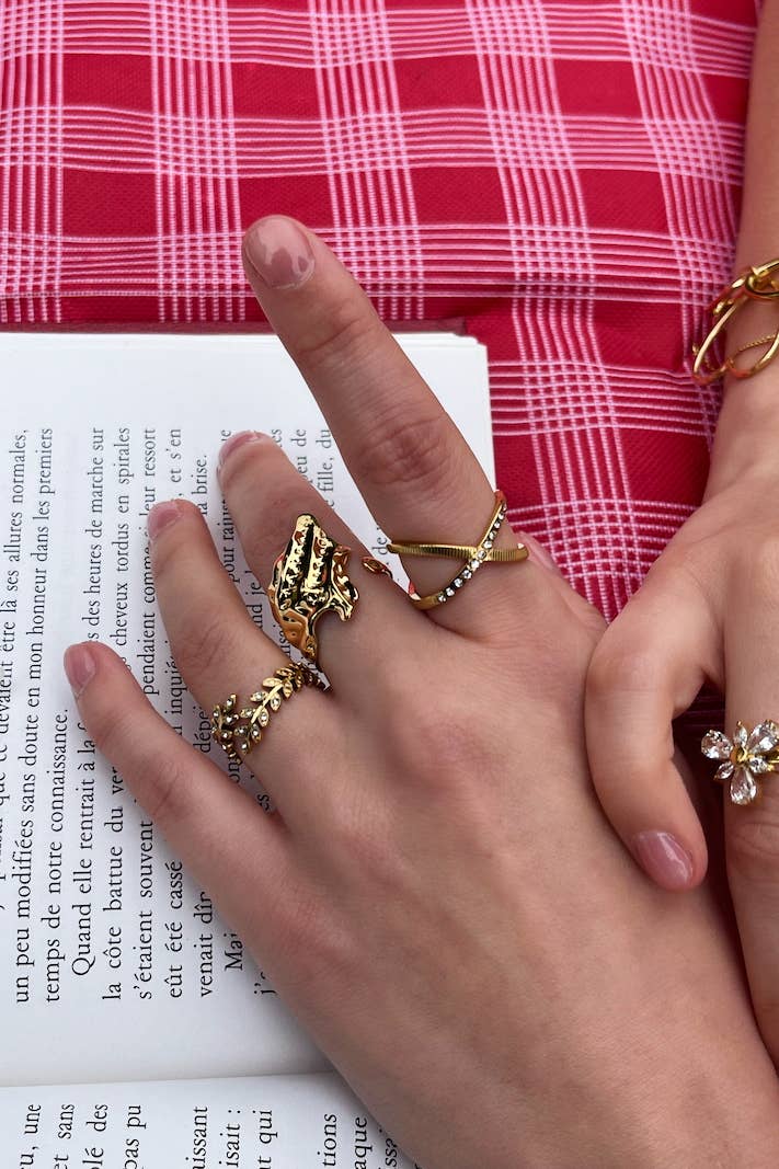 Bague en acier inoxydable 424RX135 - Bijoux Bravo