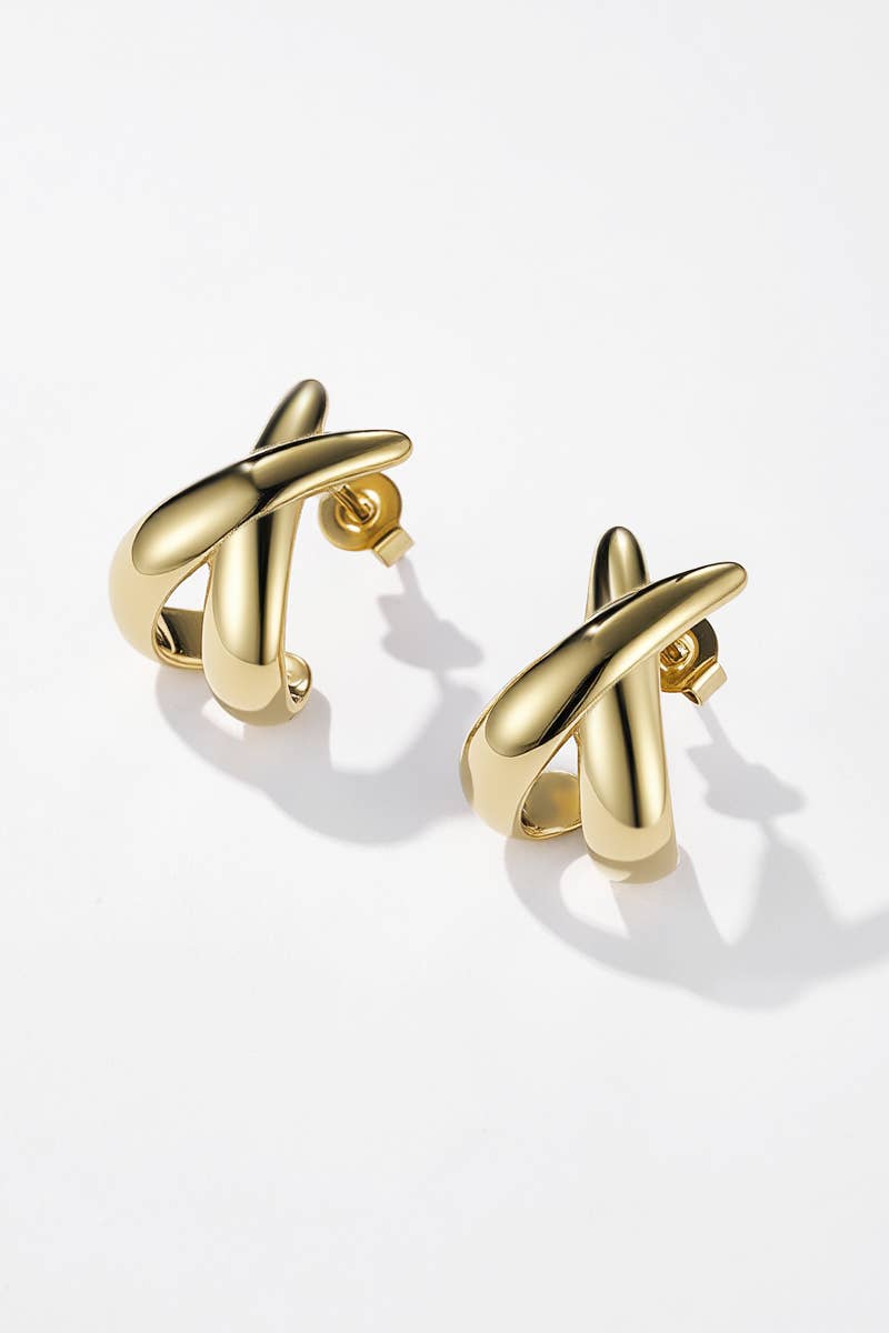 Boucles d'oreilles en acier inoxydable 124AQ348 - Bijoux Bravo